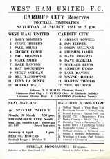 West Ham United v Cardiff City