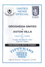 Drogheda United v Aston Villa