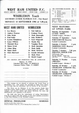 West Ham United v Wimbledon