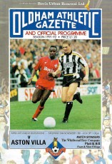 Oldham Athletic v Aston Villa