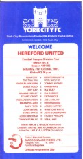 York City v Hereford United