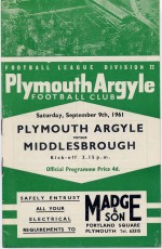 Plymouth Argyle v Middlesbrough