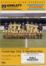 Cambridge United v Hereford United